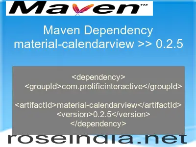 Maven dependency of material-calendarview version 0.2.5