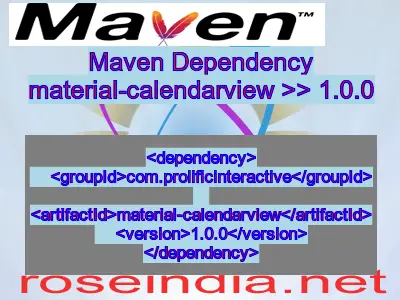 Maven dependency of material-calendarview version 1.0.0