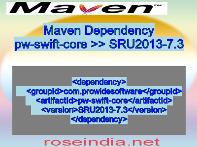 Maven dependency of pw-swift-core version SRU2013-7.3