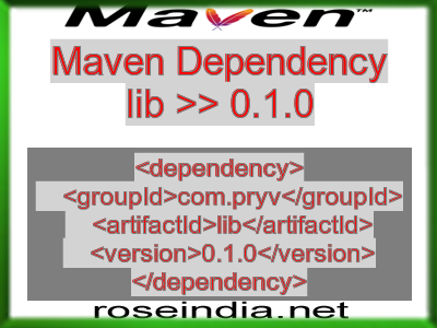 Maven dependency of lib version 0.1.0