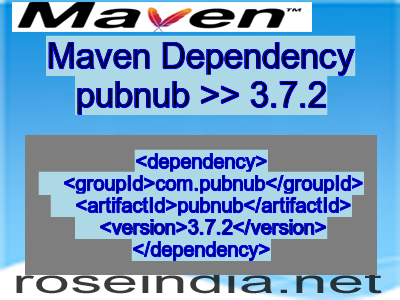 Maven dependency of pubnub version 3.7.2