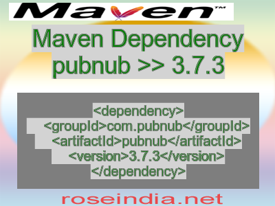Maven dependency of pubnub version 3.7.3