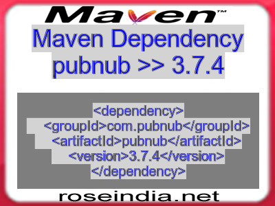 Maven dependency of pubnub version 3.7.4