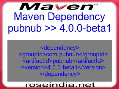 Maven dependency of pubnub version 4.0.0-beta1