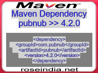 Maven dependency of pubnub version 4.2.0