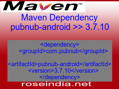 Maven dependency of pubnub-android version 3.7.10