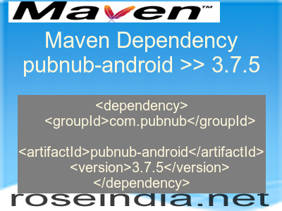 Maven dependency of pubnub-android version 3.7.5