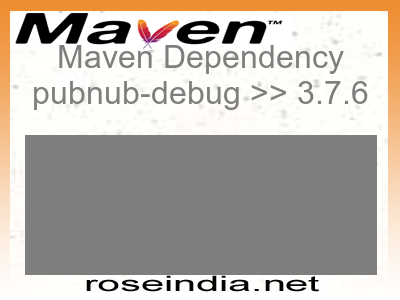 Maven dependency of pubnub-debug version 3.7.6