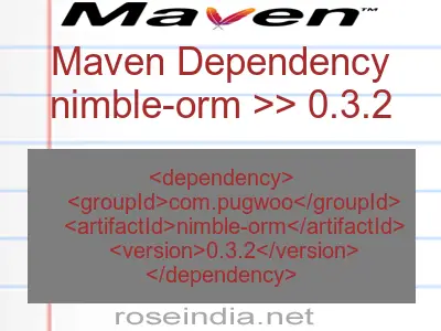 Maven dependency of nimble-orm version 0.3.2