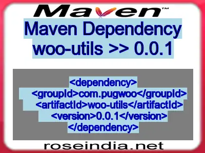 Maven dependency of woo-utils version 0.0.1