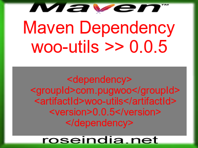 Maven dependency of woo-utils version 0.0.5