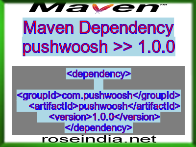 Maven dependency of pushwoosh version 1.0.0