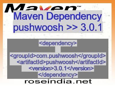 Maven dependency of pushwoosh version 3.0.1