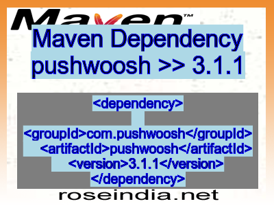 Maven dependency of pushwoosh version 3.1.1