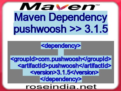 Maven dependency of pushwoosh version 3.1.5