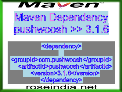 Maven dependency of pushwoosh version 3.1.6