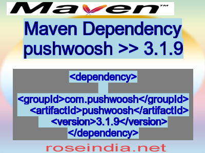 Maven dependency of pushwoosh version 3.1.9