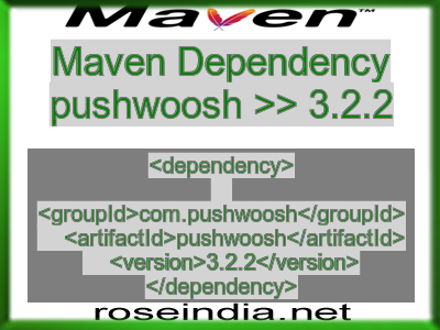 Maven dependency of pushwoosh version 3.2.2