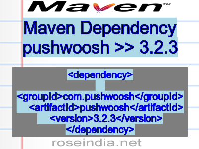 Maven dependency of pushwoosh version 3.2.3