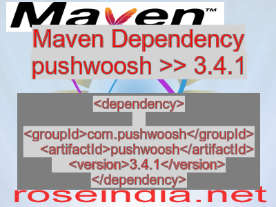 Maven dependency of pushwoosh version 3.4.1
