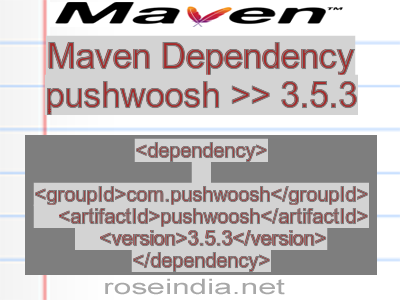Maven dependency of pushwoosh version 3.5.3