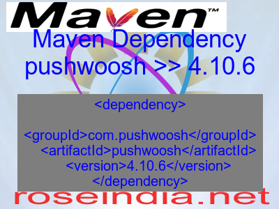 Maven dependency of pushwoosh version 4.10.6