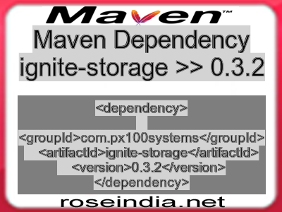 Maven dependency of ignite-storage version 0.3.2
