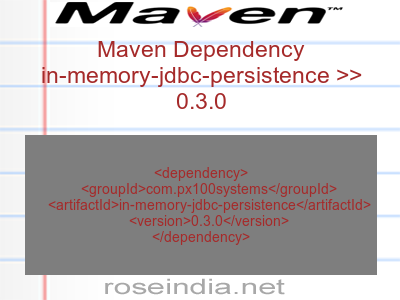 Maven dependency of in-memory-jdbc-persistence version 0.3.0