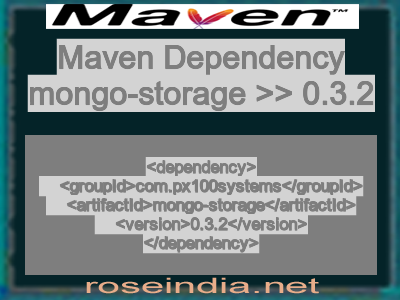 Maven dependency of mongo-storage version 0.3.2