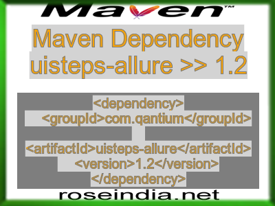 Maven dependency of uisteps-allure version 1.2