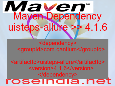 Maven dependency of uisteps-allure version 4.1.6