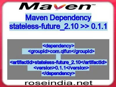 Maven dependency of stateless-future_2.10 version 0.1.1
