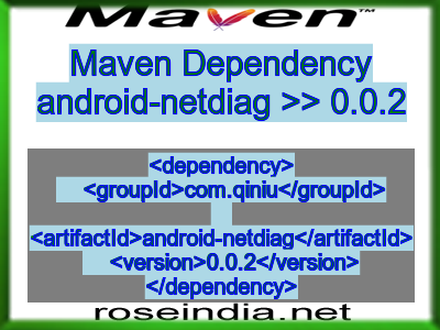 Maven dependency of android-netdiag version 0.0.2