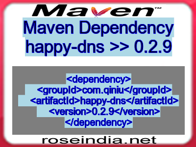 Maven dependency of happy-dns version 0.2.9
