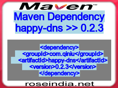 Maven dependency of happy-dns version 0.2.3