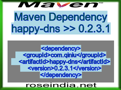 Maven dependency of happy-dns version 0.2.3.1