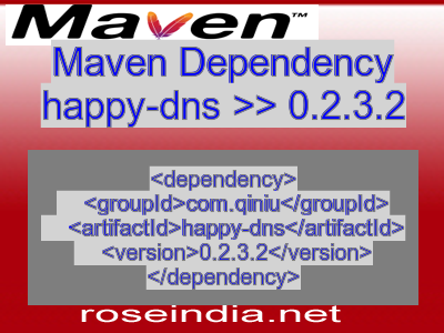 Maven dependency of happy-dns version 0.2.3.2
