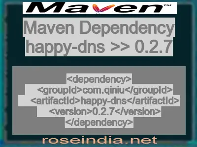 Maven dependency of happy-dns version 0.2.7