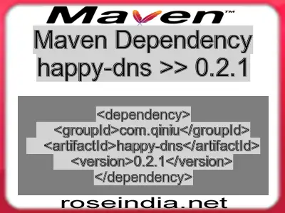 Maven dependency of happy-dns version 0.2.1