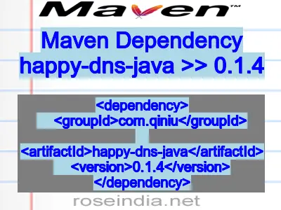 Maven dependency of happy-dns-java version 0.1.4