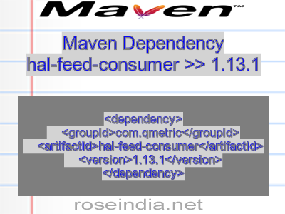 Maven dependency of hal-feed-consumer version 1.13.1