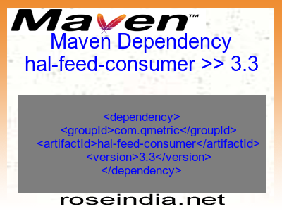 Maven dependency of hal-feed-consumer version 3.3
