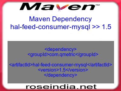 Maven dependency of hal-feed-consumer-mysql version 1.5