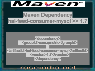 Maven dependency of hal-feed-consumer-mysql version 1.7