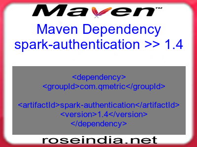 Maven dependency of spark-authentication version 1.4