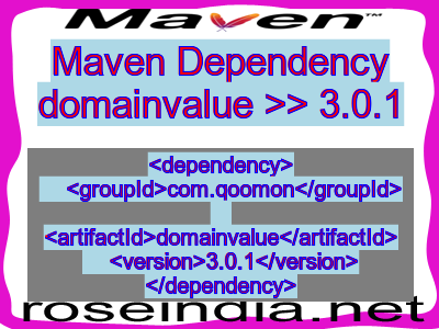 Maven dependency of domainvalue version 3.0.1