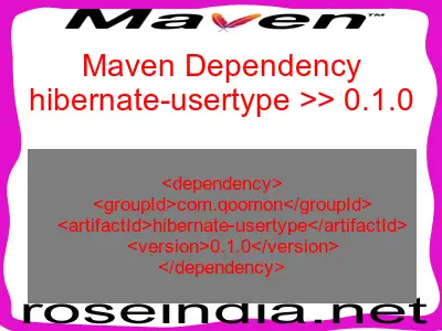 Maven dependency of hibernate-usertype version 0.1.0