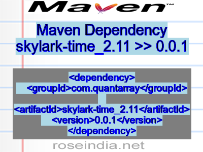 Maven dependency of skylark-time_2.11 version 0.0.1