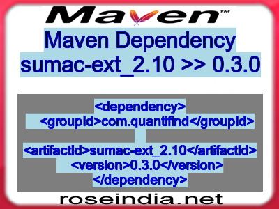 Maven dependency of sumac-ext_2.10 version 0.3.0