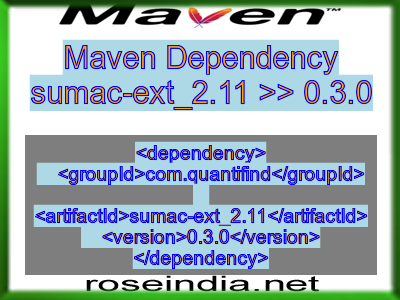 Maven dependency of sumac-ext_2.11 version 0.3.0